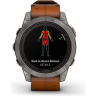 Часы GARMIN FENIX 7 PRO – SAPPHIRE SOLAR EDITION TITANIUM WITH CHESTNUT LEATHER BAND 010-02777-30